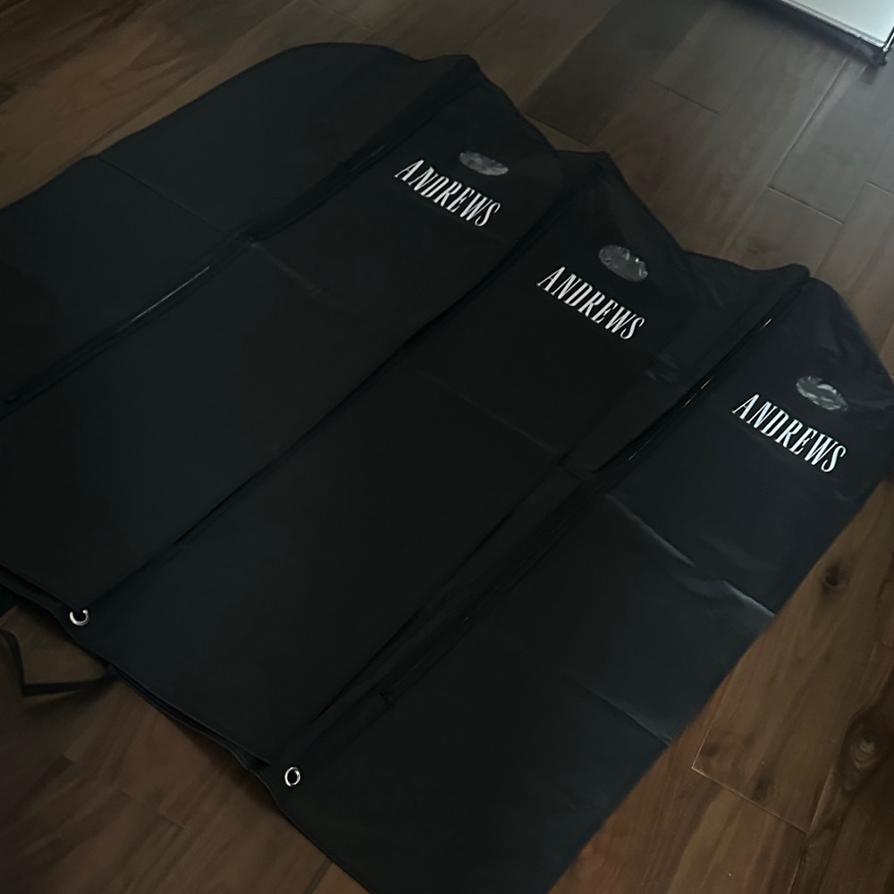Set of three Andrew’s Brand new Garment Bags.